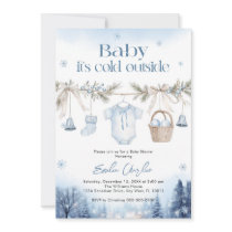 Baby it's Cold Outside Boy Baby Shower Invitation