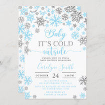 Baby Its Cold Outside Boy Baby Shower Invitation