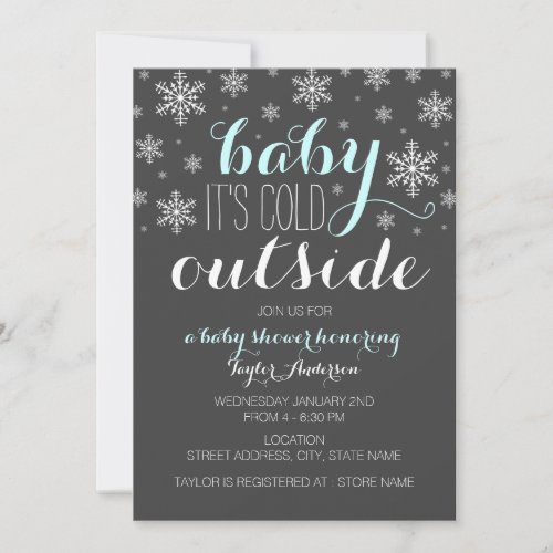 Baby it's Cold Outside - Boy Baby Shower Invite