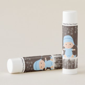 Baby Its Cold Outside Boy Baby Shower Lip Balm