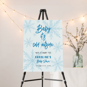 Baby Its Cold Outside Boy Baby Shower Welcome Foam Board