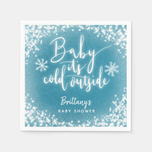 Baby It's Cold Outside Boy Shower Napkins