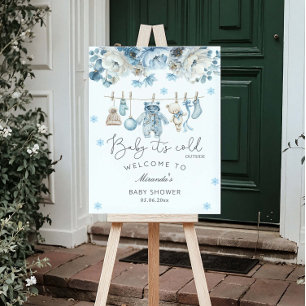 Baby It's Cold Outside Boy Welcome Foam Board