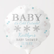 Baby It's Cold Outside Boys Winter Baby Shower Balloon