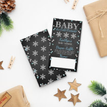 Baby It's Cold Outside Boys Winter Baby Shower Enclosure Card
