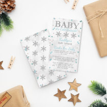 Baby It's Cold Outside Boys Winter Baby Shower Enclosure Card