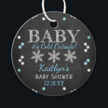 Baby It's Cold Outside Boys Winter Baby Shower Favor Tags<br><div class="desc">Celebrate in style with these cute and very trendy baby shower favor tags. This design is easy to personalize with your special event wording and your guests will be thrilled when they see these fabulous tags.</div>