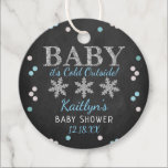 Baby It's Cold Outside Boys Winter Baby Shower Favor Tags<br><div class="desc">Celebrate in style with these cute and very trendy baby shower favor tags. This design is easy to personalize with your special event wording and your guests will be thrilled when they see these fabulous tags.</div>