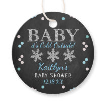 Baby It's Cold Outside Boys Winter Baby Shower Favor Tags