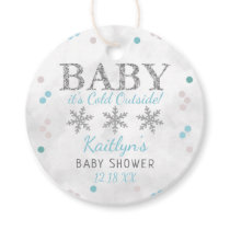 Baby It's Cold Outside Boys Winter Baby Shower Favor Tags