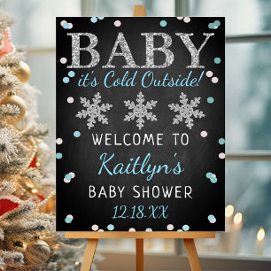 Baby It's Cold Outside Boys Winter Baby Shower Foam Board