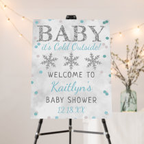 Baby It's Cold Outside Boys Winter Baby Shower Foam Board