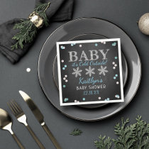 Baby It's Cold Outside Boys Winter Baby Shower Napkins