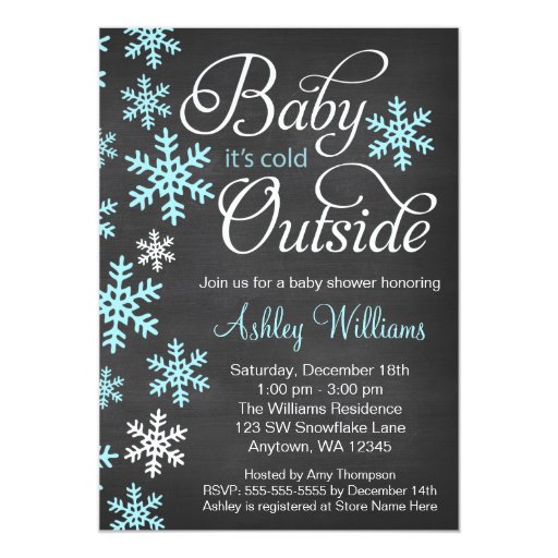 Baby It's Cold Outside Invitation Template 6