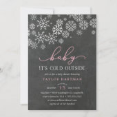 Baby It's Cold Outside Chalkboard Shower Invite (Front)