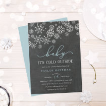 Baby It's Cold Outside Chalkboard Shower Invite