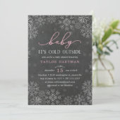Baby It's Cold Outside Chalkboard Shower Invite (Standing Front)