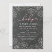 Baby It's Cold Outside Chalkboard Shower Invite (Front)