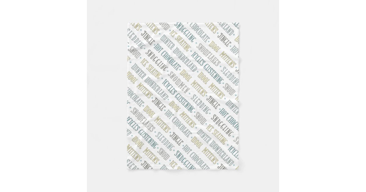Baby It S Cold Outside Chalkboard Winter Words Fleece Blanket