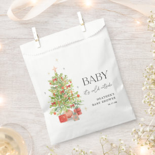 Baby It's Cold Outside Christmas Baby Shower Favor Bag