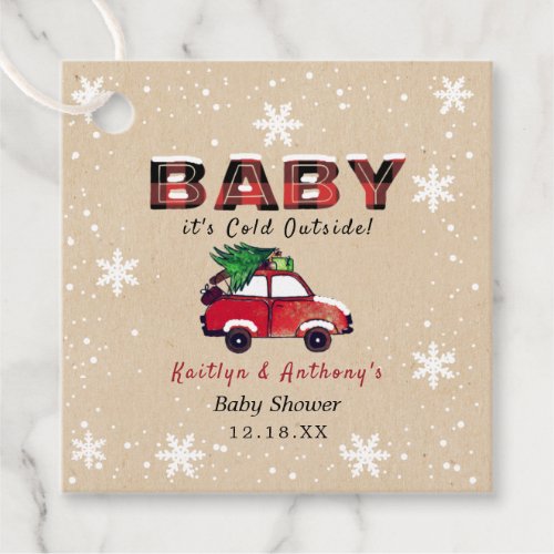 Baby Its Cold Outside  Christmas Baby Shower Favor Tags