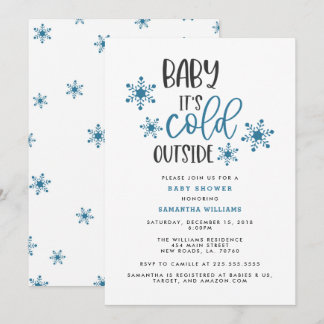 Baby It's Cold Outside Christmas Baby Shower Invit Invitation