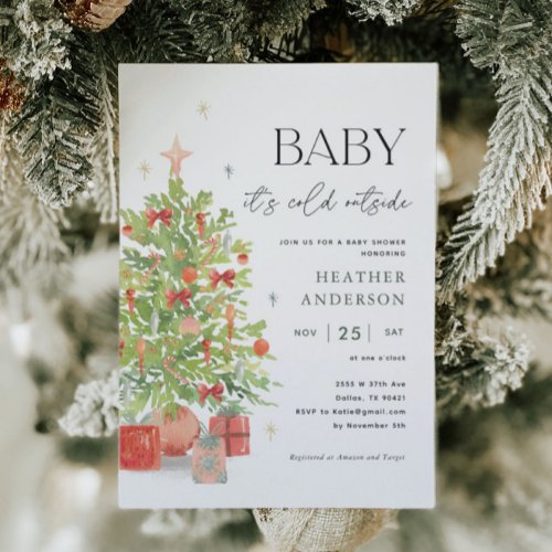 Baby Its Cold Outside Christmas Baby Shower Invitation