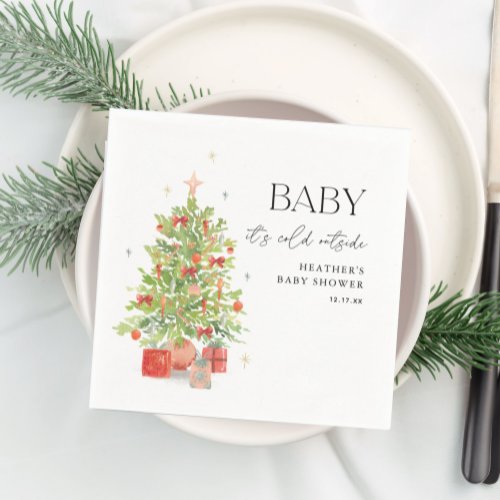 Baby Its Cold Outside Christmas Baby Shower Napkins