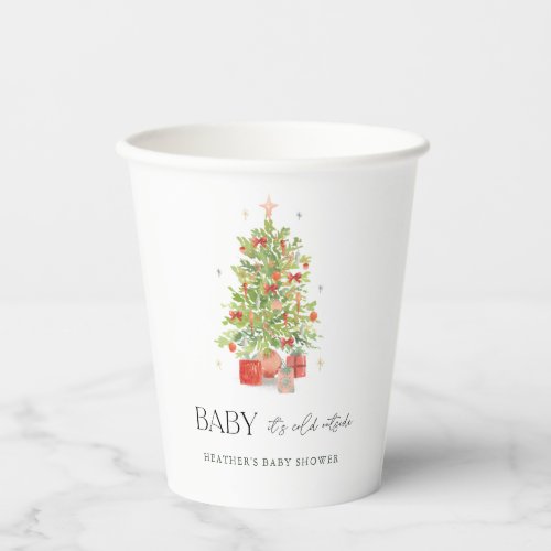 Baby Its Cold Outside Christmas Baby Shower Paper Cups