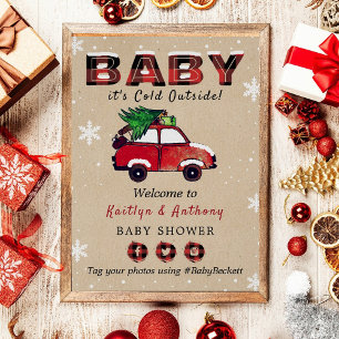 Baby It's Cold Outside Christmas Baby Shower Poster
