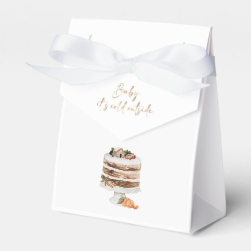 Baby Its Cold Outside Christmas Cake Baby Shower  Favor Boxes