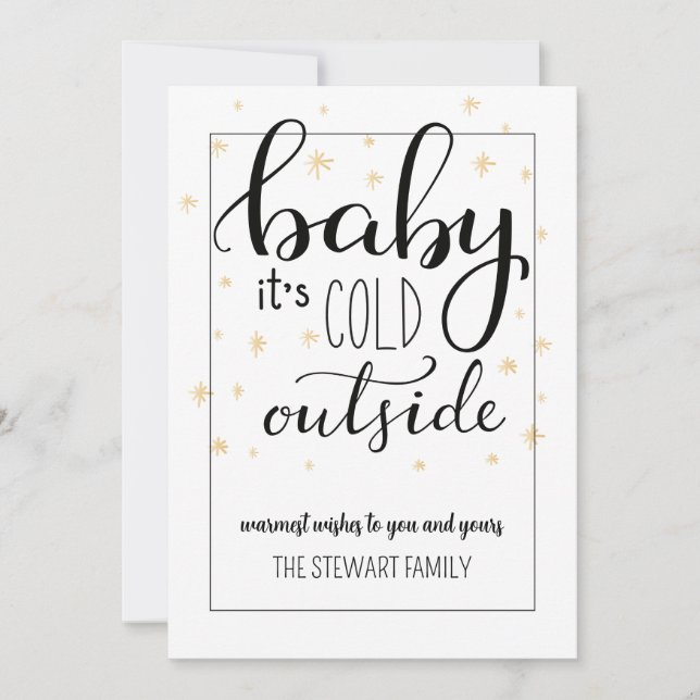 Baby It's Cold Outside Christmas Card (Front)
