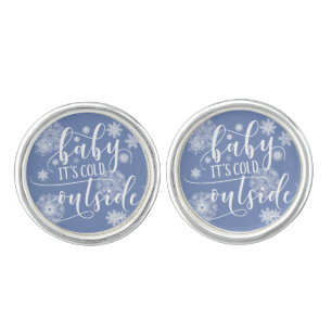 Baby it's Cold Outside Christmas Cufflinks