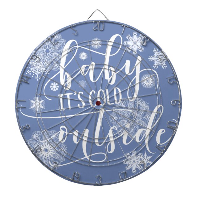 Baby it's Cold Outside Christmas Dart Board (Front)