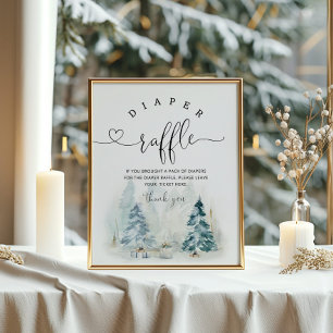 Baby it's cold outside Christmas diaper raffle Poster