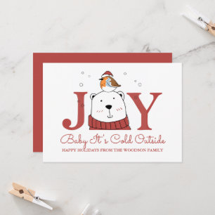Baby It's Cold Outside Christmas Greeting Card