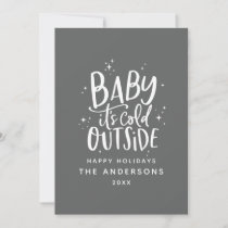 Baby its cold outside Christmas holiday card