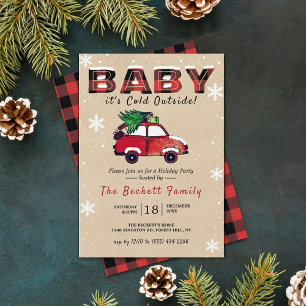 Baby It's Cold Outside Christmas Holiday Party Invitation