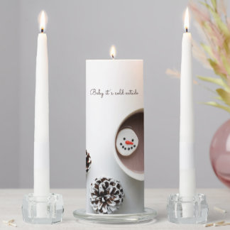 Baby It's Cold Outside Christmas Hot Chocolate Unity Candle Set
