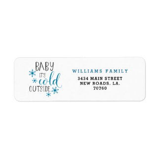 Baby It's Cold Outside Christmas Label