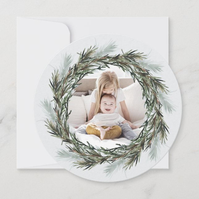 Baby its cold outside Christmas photo Announcement (Front)