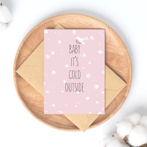 Baby its cold outside _ Christmas Postcard