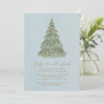 Baby It's Cold Outside Christmas Tree Baby Shower  Invitation