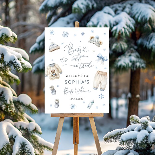 Baby Its Cold Outside Clothes Baby Shower Welcome Foam Board (Creator Uploaded)