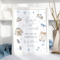 Baby Its Cold Outside Clothes Baby Shower Welcome Poster