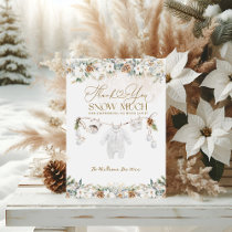 Baby Its Cold Outside Clothest Line Baby Shower Thank You Card