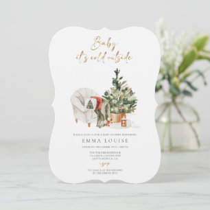 Baby It's Cold Outside Cosy Winter Baby Shower Invitation