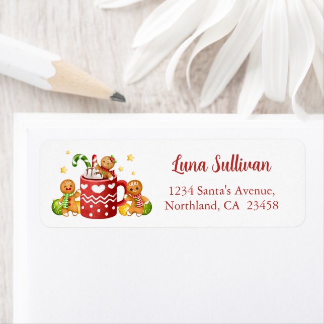Baby Its Cold Outside Cozy Baby Shower Address Label (Insitu)