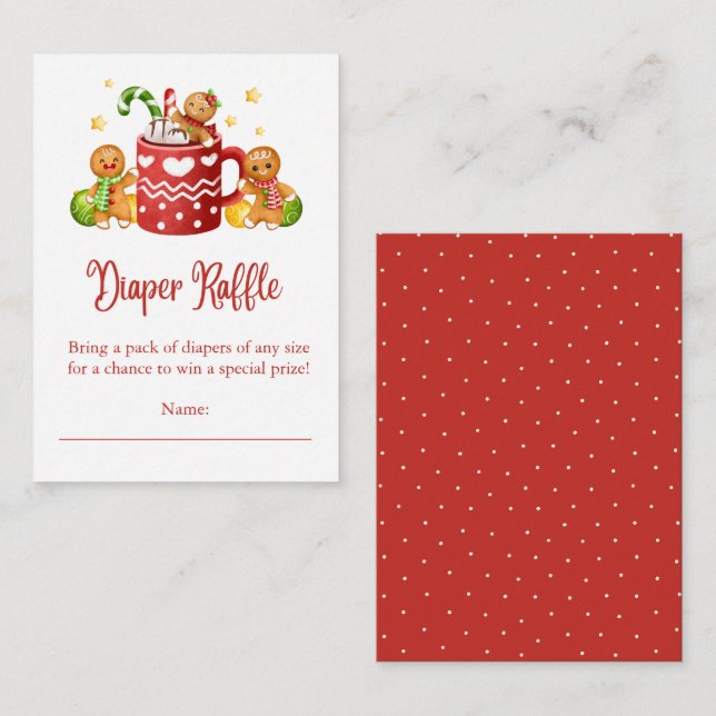 Baby Its Cold Outside Cozy Diaper Raffle Enclosure Card (Front/Back)