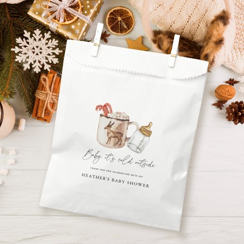 Baby Its Cold Outside Cozy Winter Baby Shower Favor Bag
